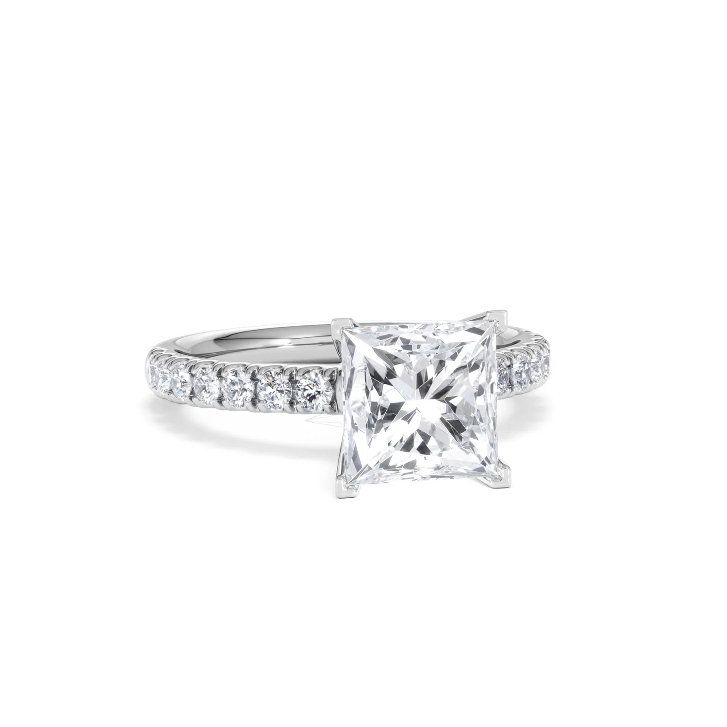 2.60ct Katerina Lab Princess Diamond Engagement Ring Platinum F/VS1 - Image 10