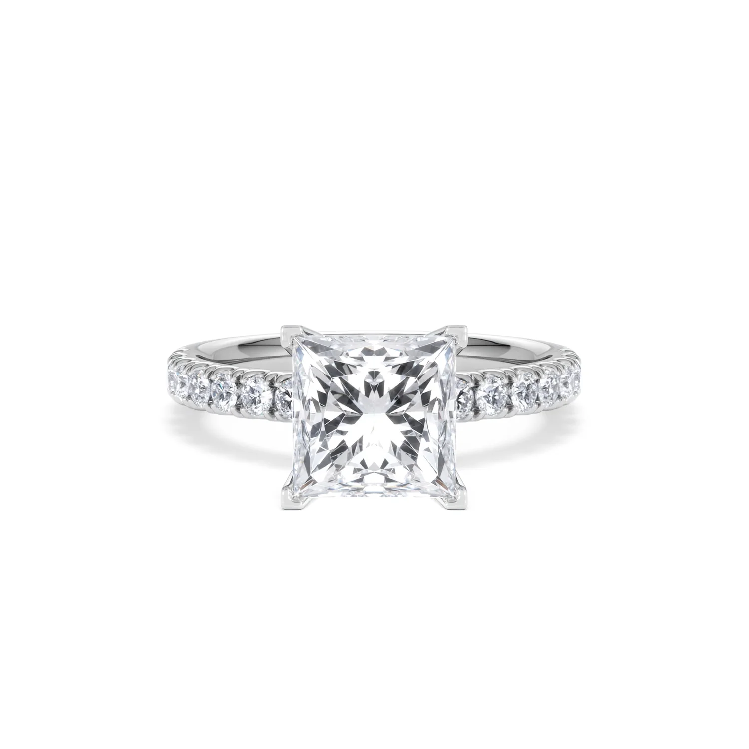 2.60ct Katerina Lab Princess Diamond Engagement Ring Platinum F/VS1 - Image 7