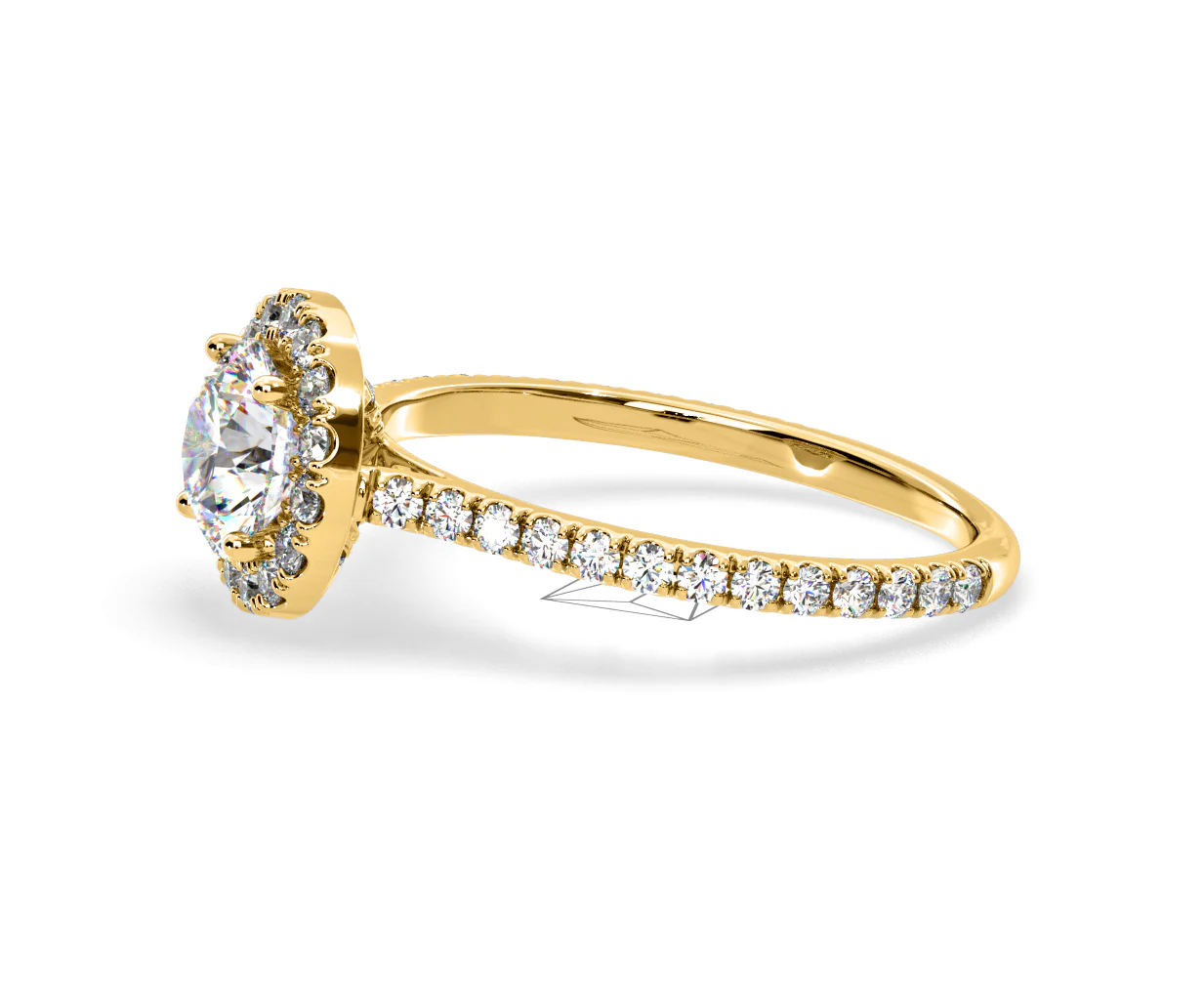 2.80ct Reina Lab Diamond Halo Engagement Ring in 18K Gold F/VS1 - Image 103