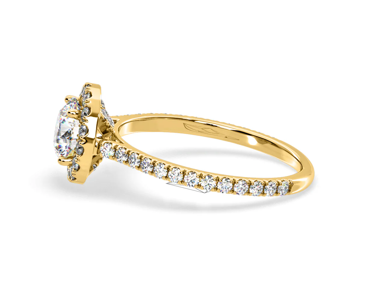 2.80ct Reina Lab Diamond Halo Engagement Ring in 18K Gold F/VS1 - Image 106