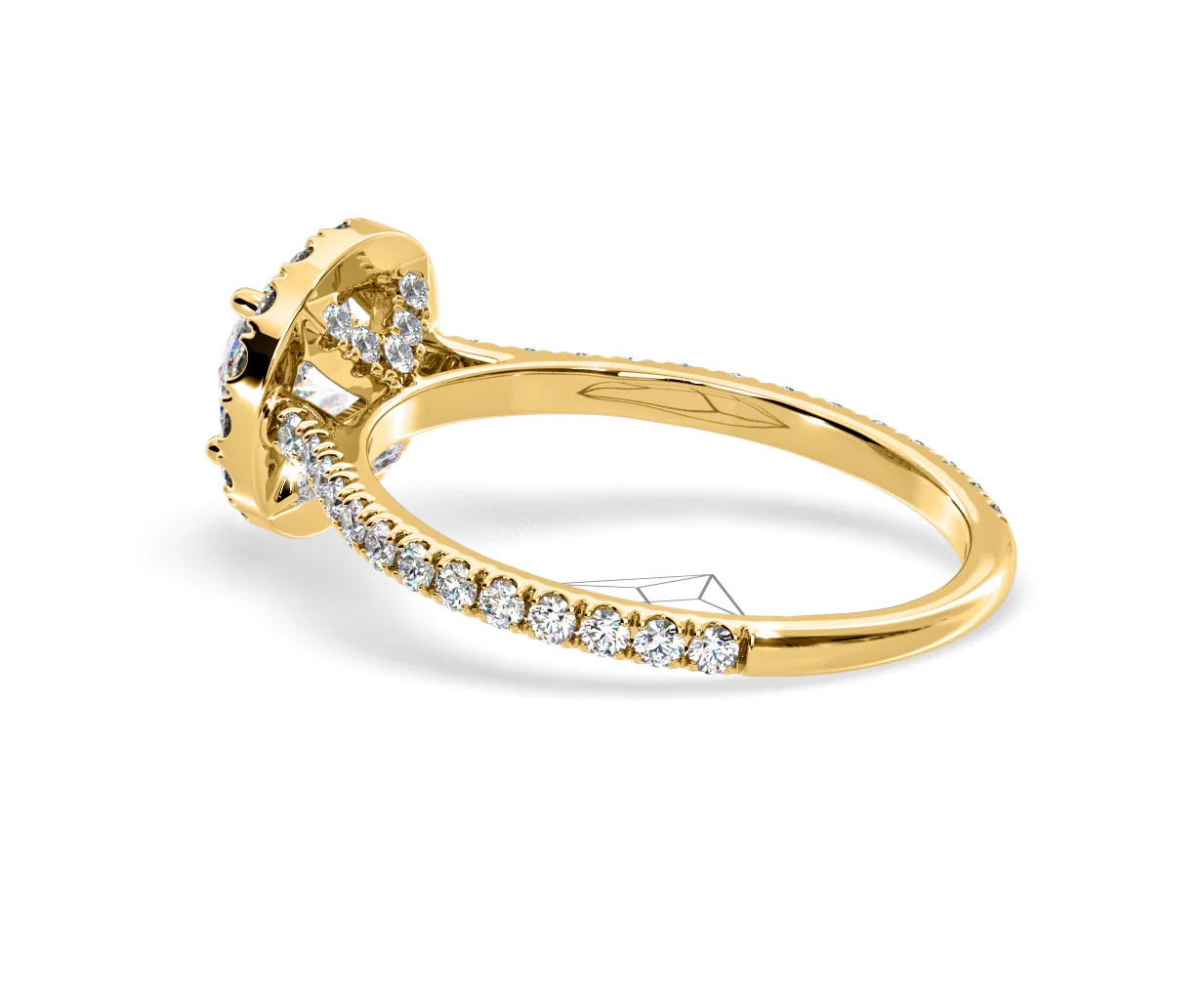 2.80ct Reina Lab Diamond Halo Engagement Ring in 18K Gold F/VS1 - Image 114
