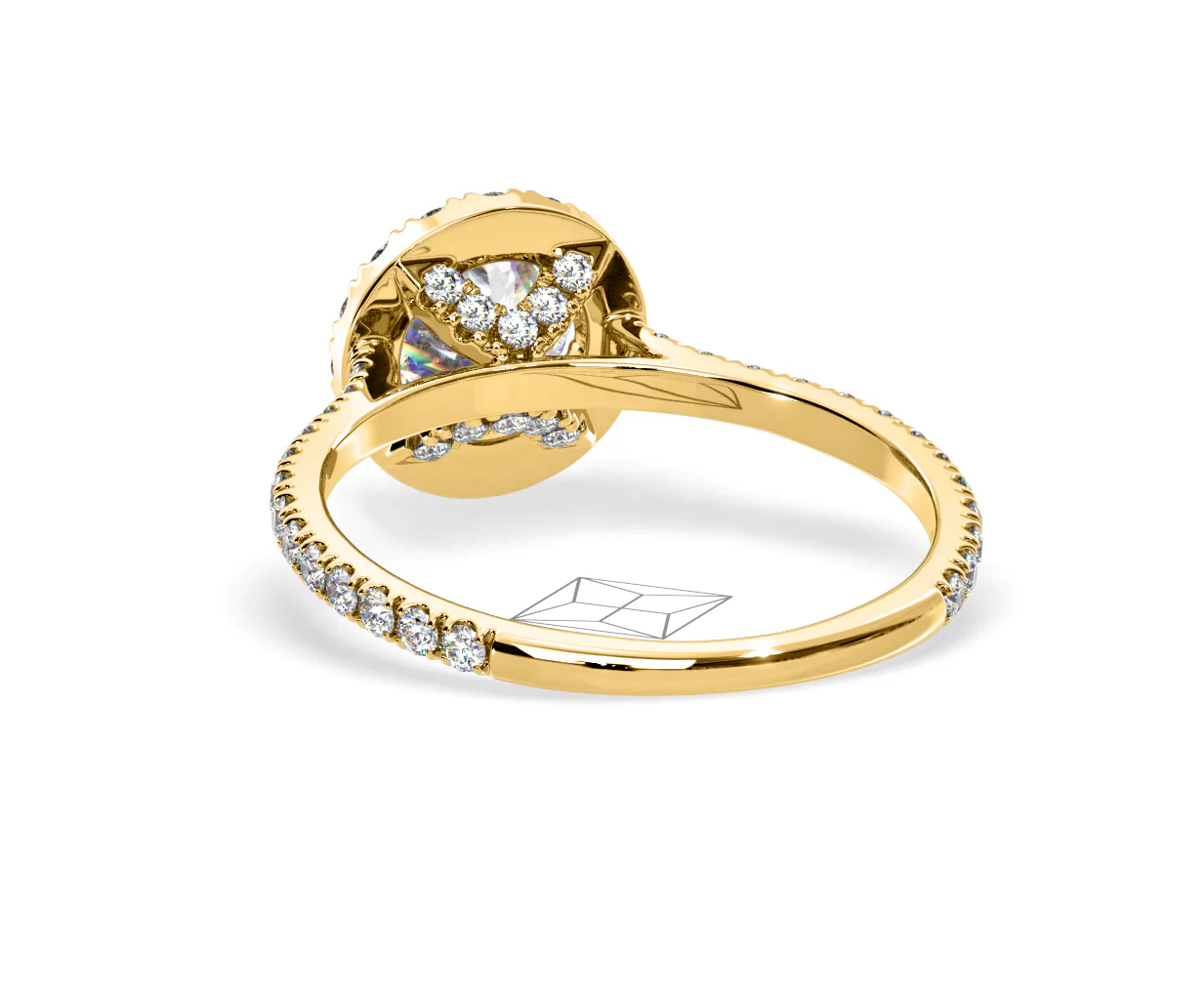 2.80ct Reina Lab Diamond Halo Engagement Ring in 18K Gold F/VS1 - Image 122