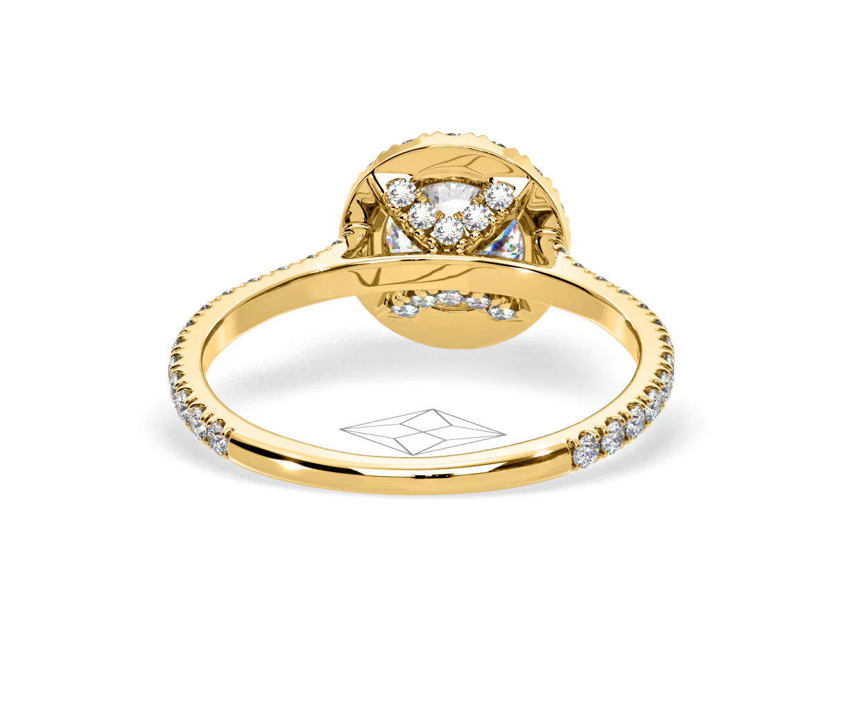 2.80ct Reina Lab Diamond Halo Engagement Ring in 18K Gold F/VS1 - Image 128