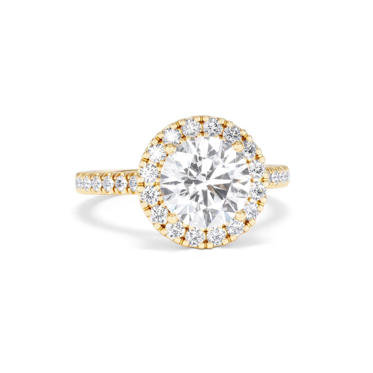 2.80ct Reina Lab Diamond Halo Engagement Ring in 18K Gold F/VS1 - Image 13