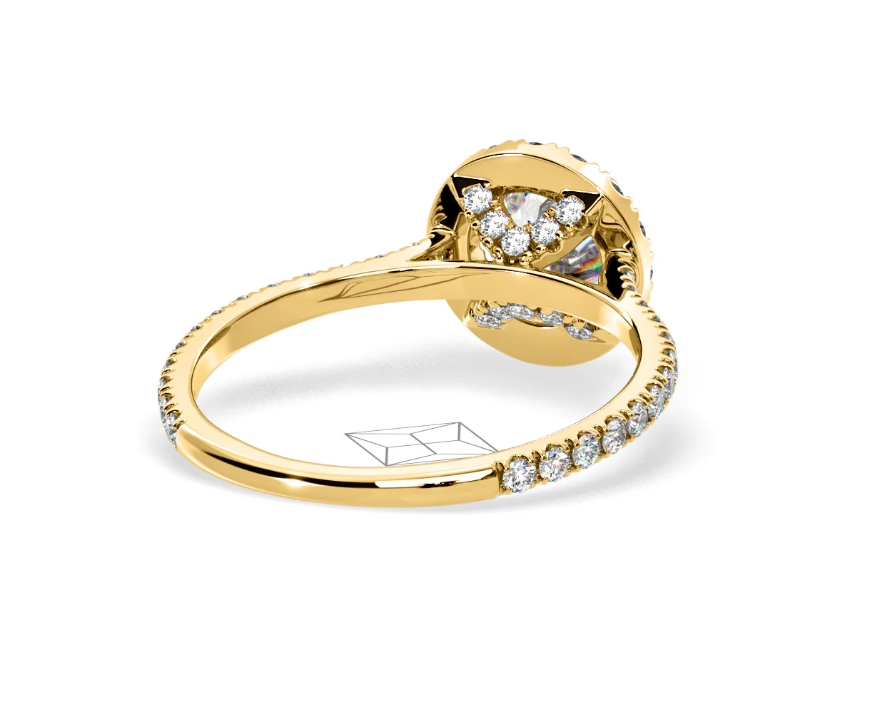 2.80ct Reina Lab Diamond Halo Engagement Ring in 18K Gold F/VS1 - Image 132