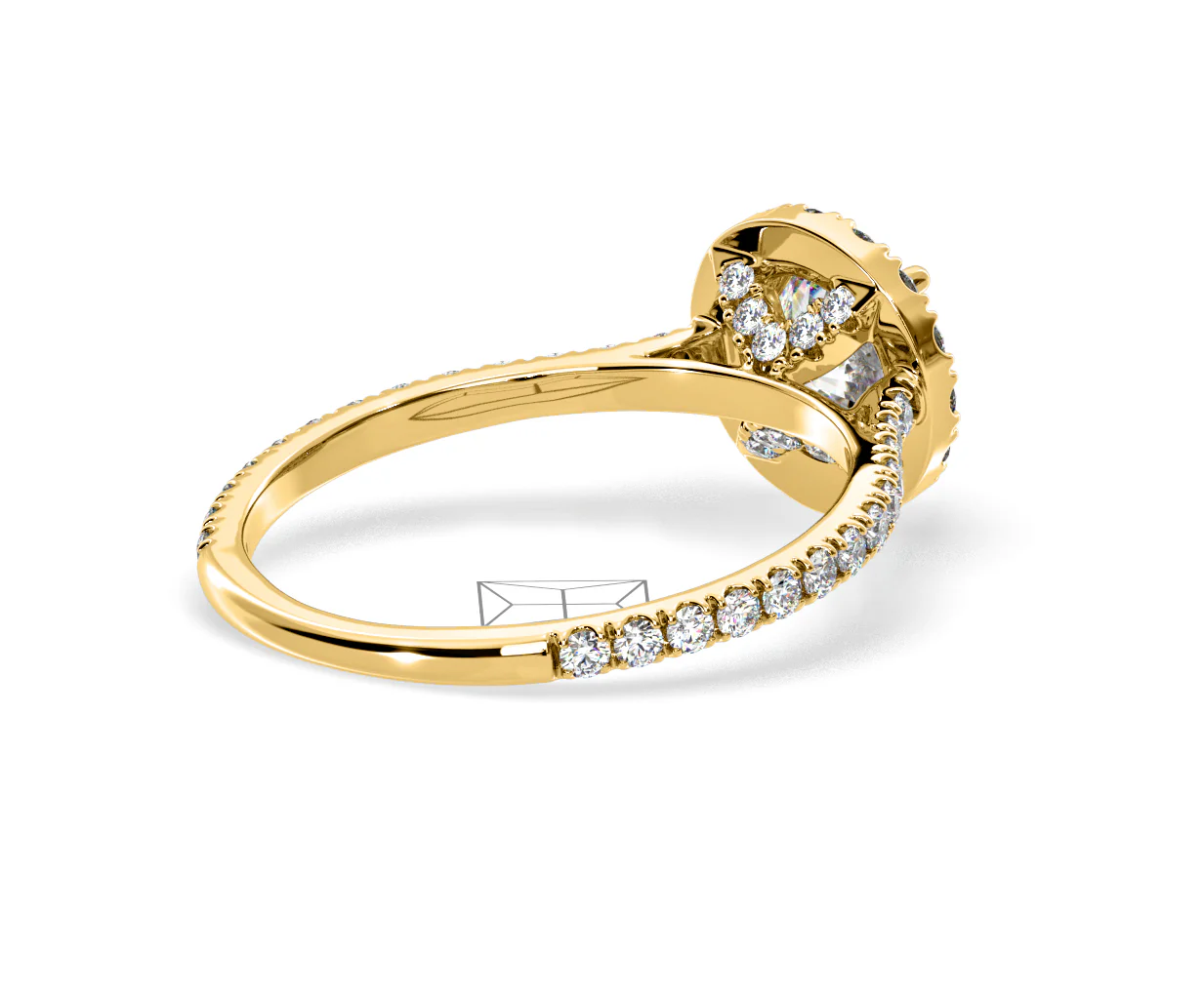 2.80ct Reina Lab Diamond Halo Engagement Ring in 18K Gold F/VS1 - Image 136