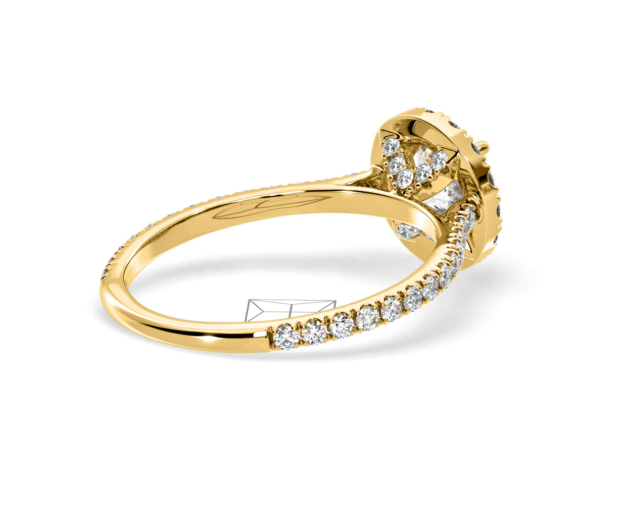 2.80ct Reina Lab Diamond Halo Engagement Ring in 18K Gold F/VS1 - Image 137