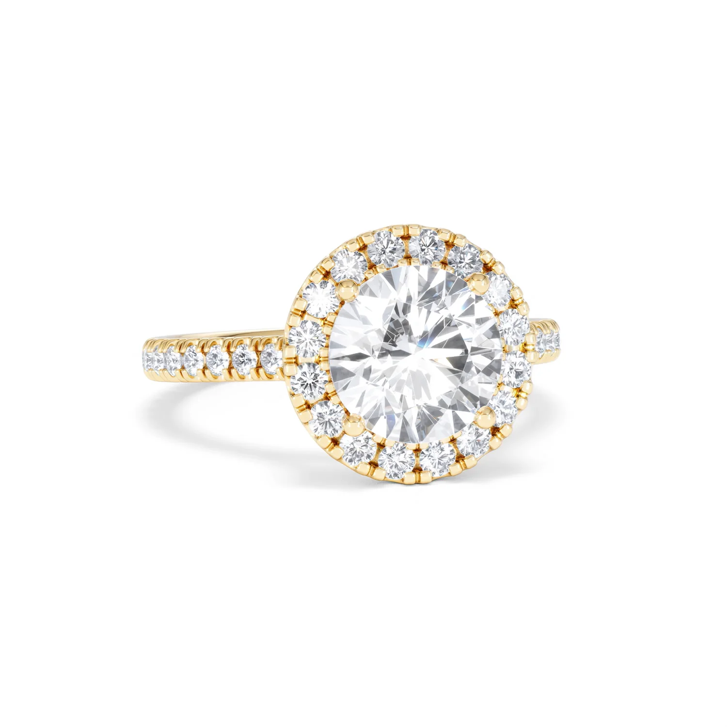 2.80ct Reina Lab Diamond Halo Engagement Ring in 18K Gold F/VS1 - Image 14