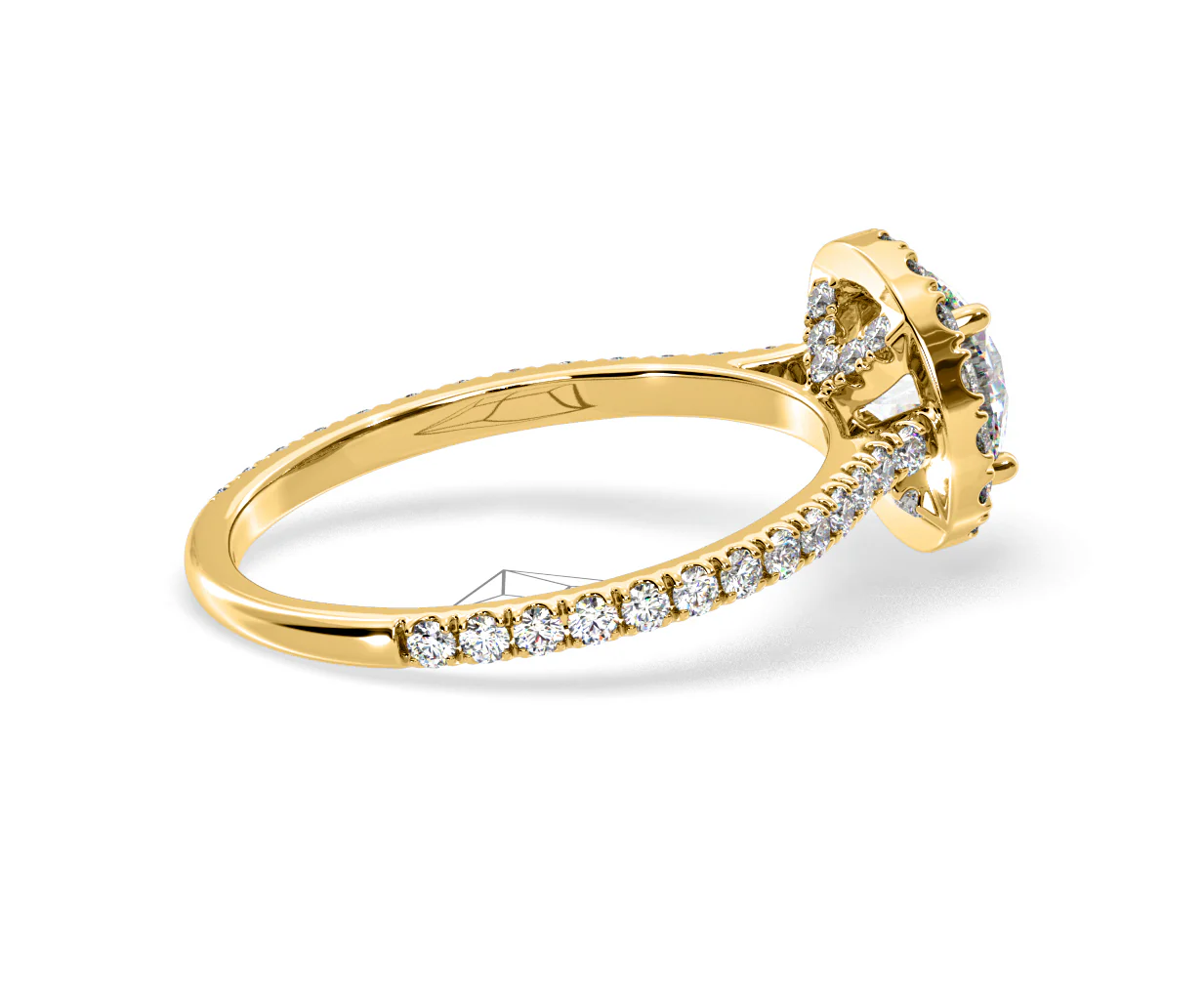 2.80ct Reina Lab Diamond Halo Engagement Ring in 18K Gold F/VS1 - Image 141