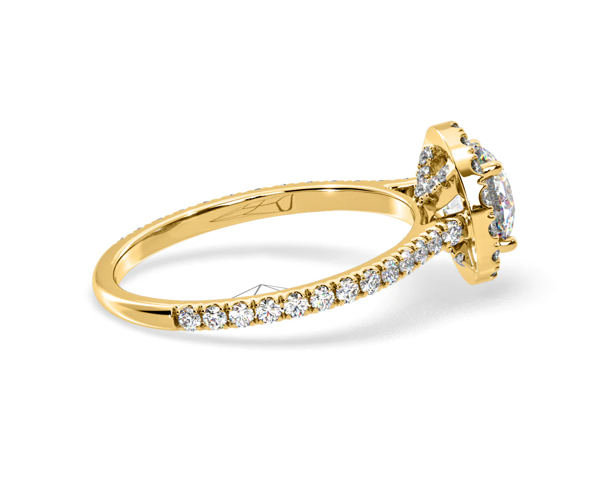 2.80ct Reina Lab Diamond Halo Engagement Ring in 18K Gold F/VS1 - Image 143