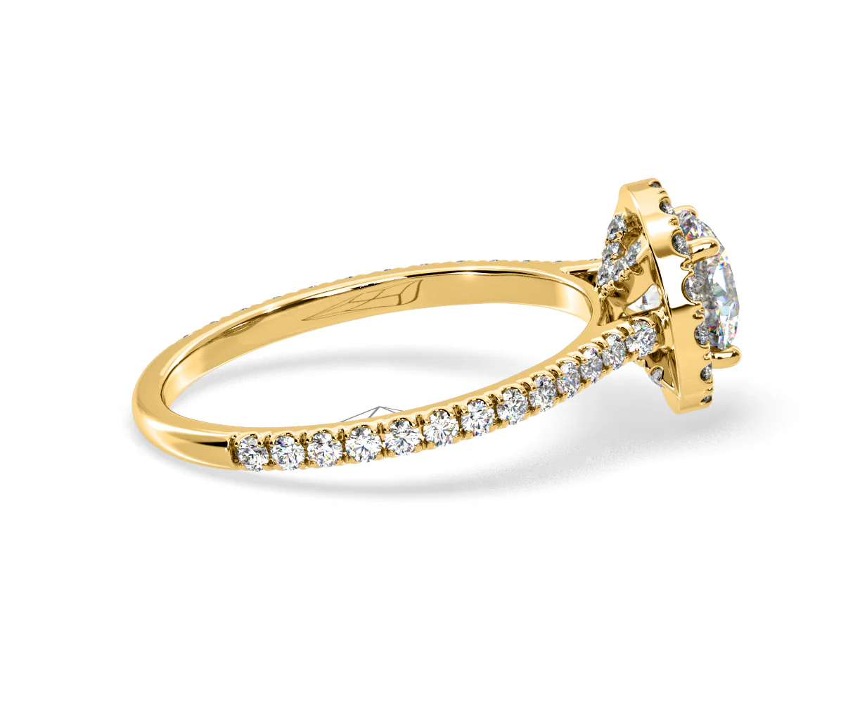 2.80ct Reina Lab Diamond Halo Engagement Ring in 18K Gold F/VS1 - Image 144