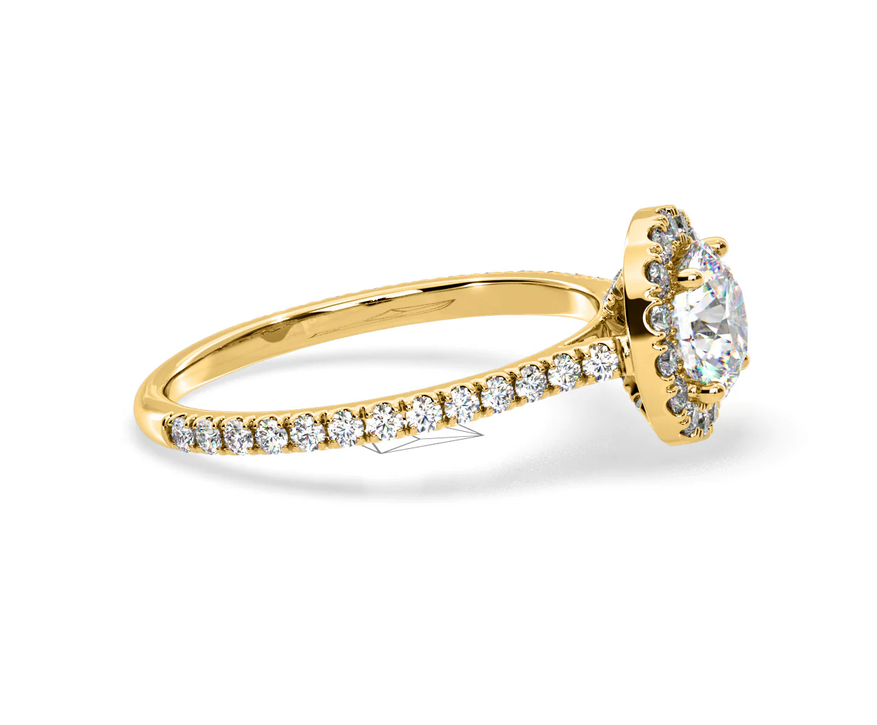 2.80ct Reina Lab Diamond Halo Engagement Ring in 18K Gold F/VS1 - Image 149
