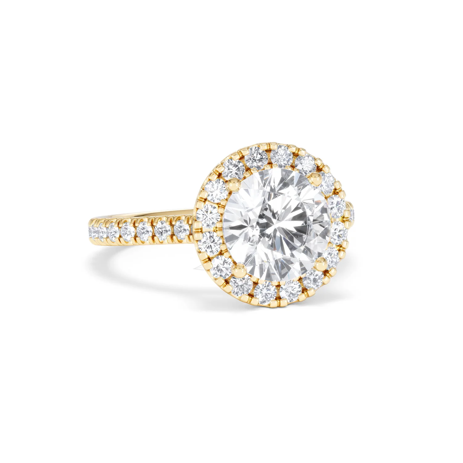 2.80ct Reina Lab Diamond Halo Engagement Ring in 18K Gold F/VS1 - Image 15