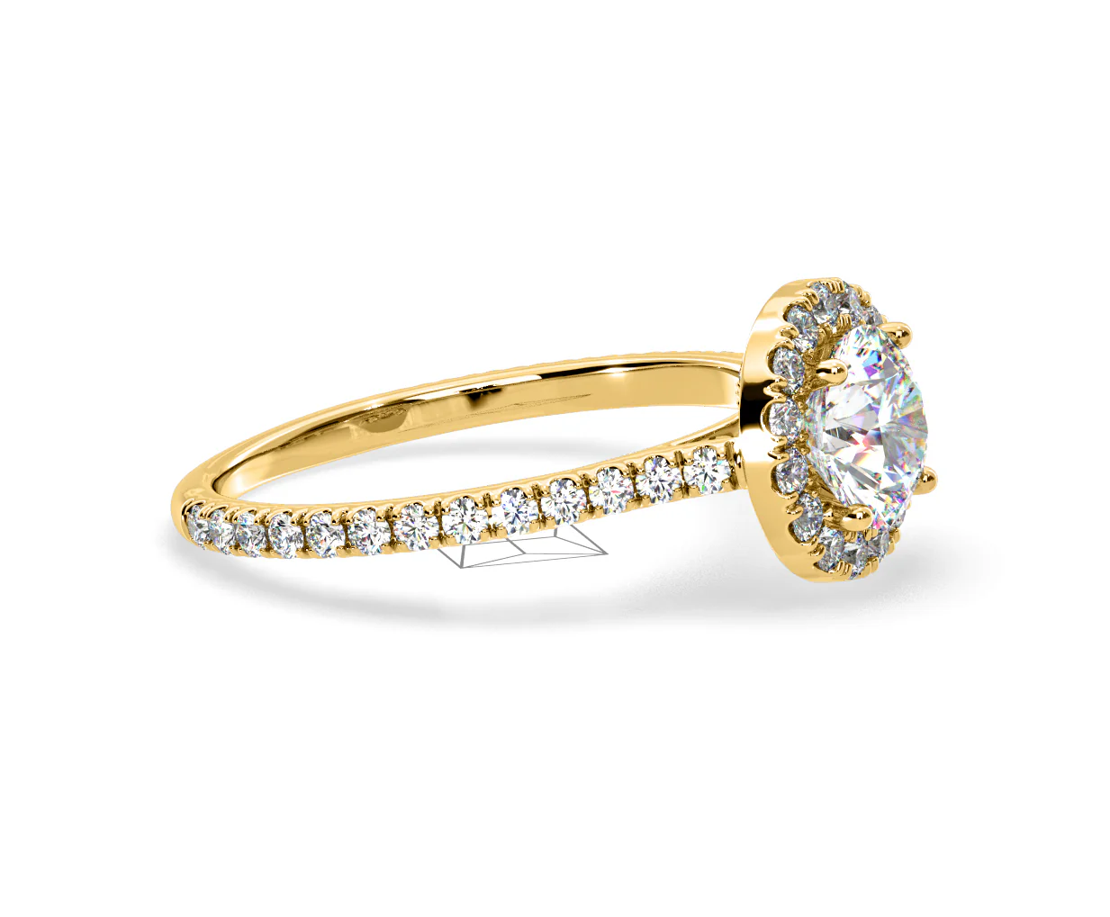 2.80ct Reina Lab Diamond Halo Engagement Ring in 18K Gold F/VS1 - Image 152