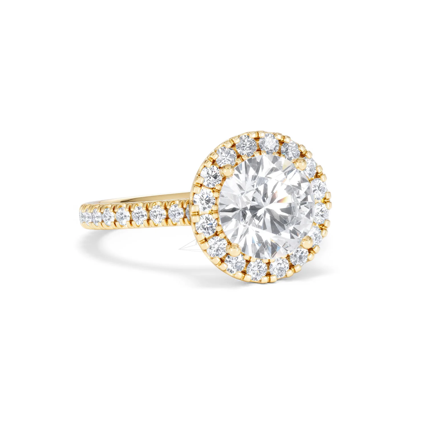 2.80ct Reina Lab Diamond Halo Engagement Ring in 18K Gold F/VS1 - Image 16