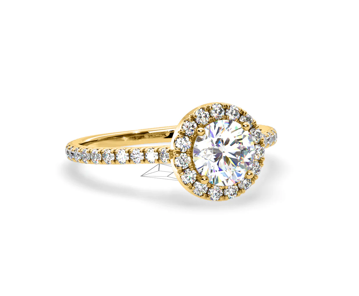 2.80ct Reina Lab Diamond Halo Engagement Ring in 18K Gold F/VS1 - Image 161