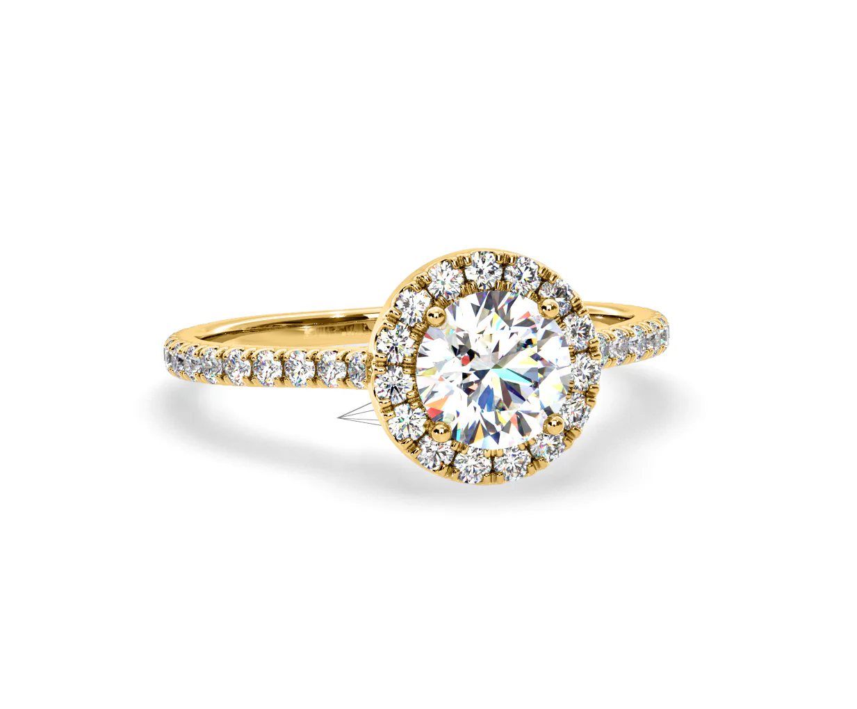 2.80ct Reina Lab Diamond Halo Engagement Ring in 18K Gold F/VS1 - Image 163