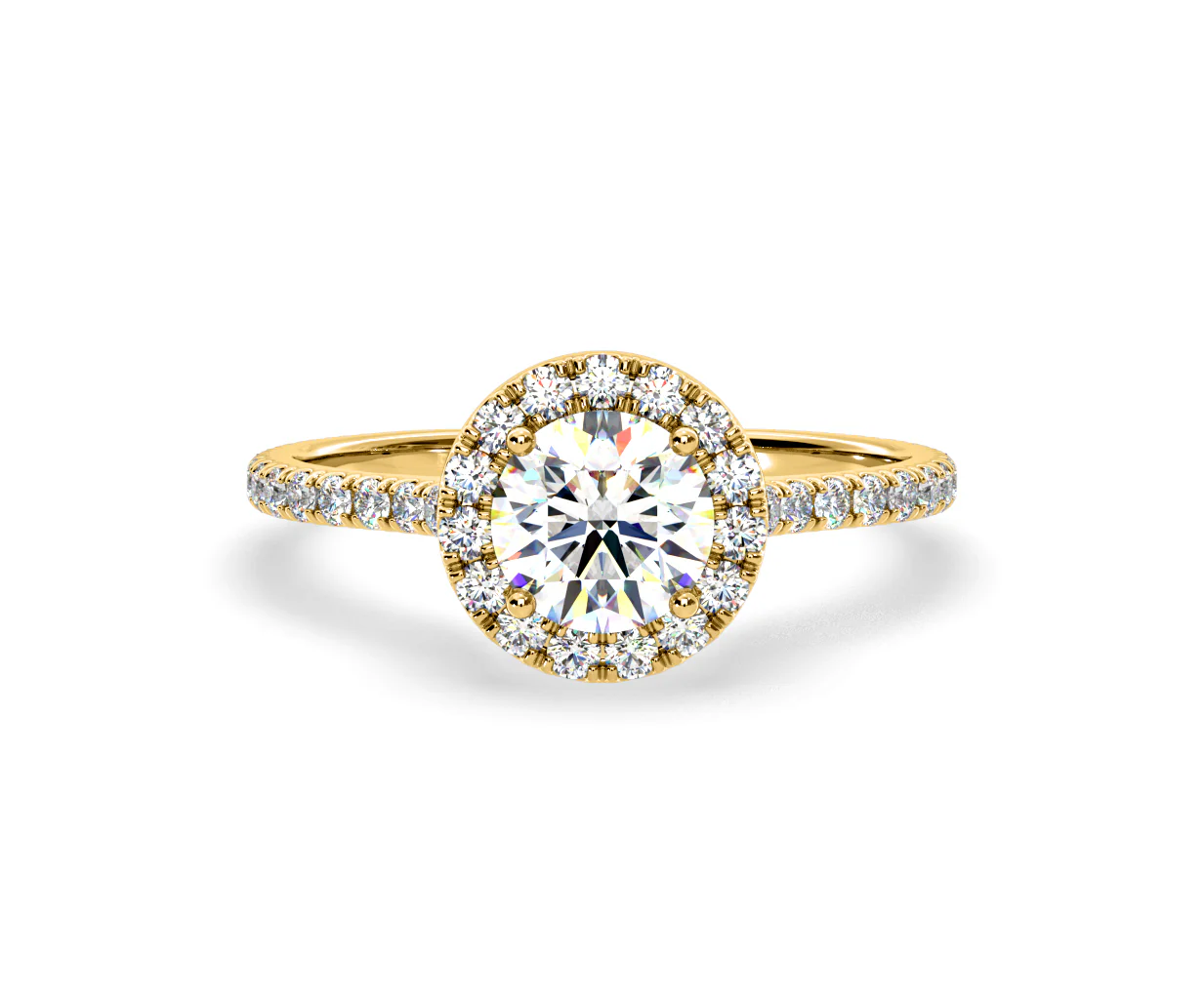 2.80ct Reina Lab Diamond Halo Engagement Ring in 18K Gold F/VS1 - Image 166
