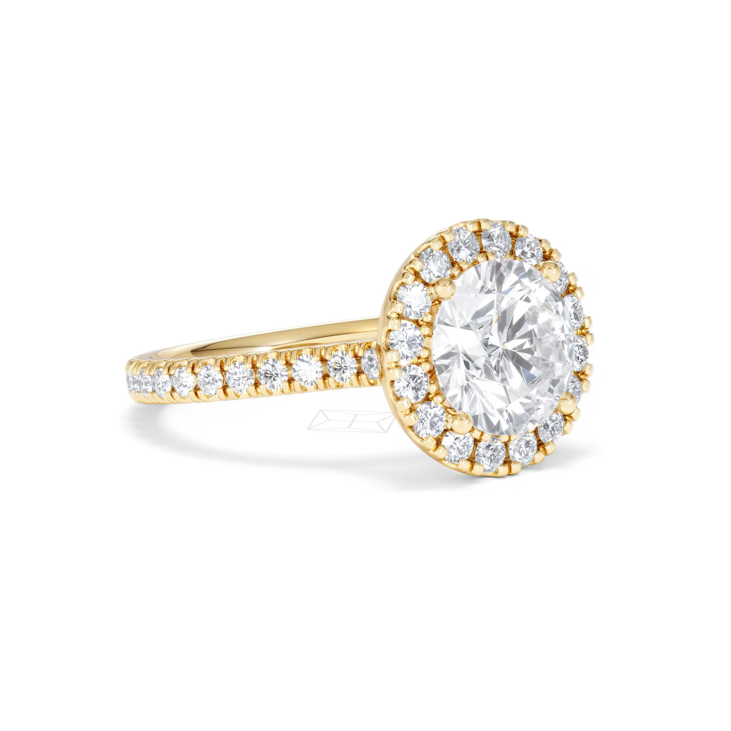 2.80ct Reina Lab Diamond Halo Engagement Ring in 18K Gold F/VS1 - Image 19