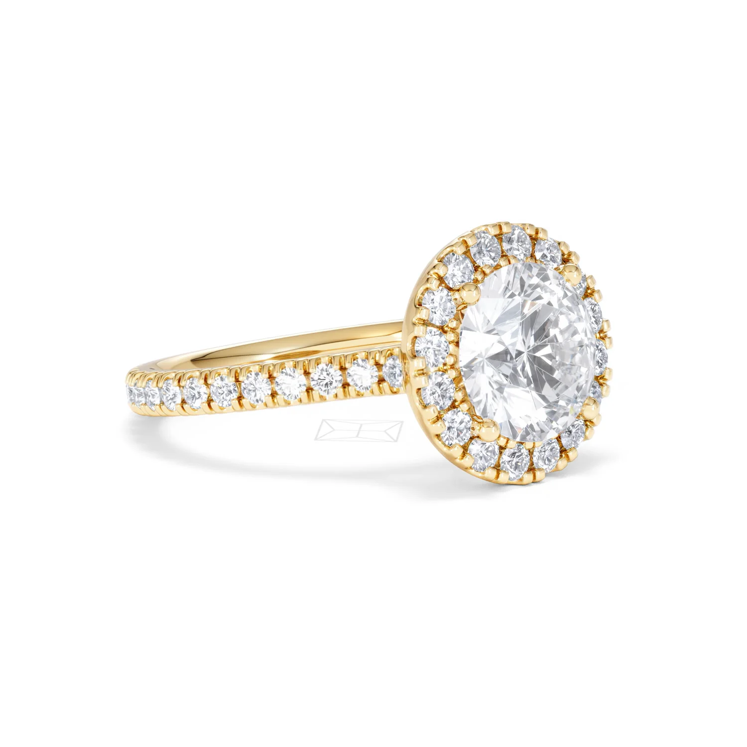 2.80ct Reina Lab Diamond Halo Engagement Ring in 18K Gold F/VS1 - Image 20