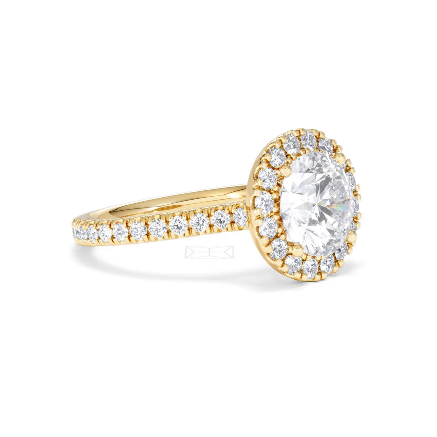2.80ct Reina Lab Diamond Halo Engagement Ring in 18K Gold F/VS1 - Image 21
