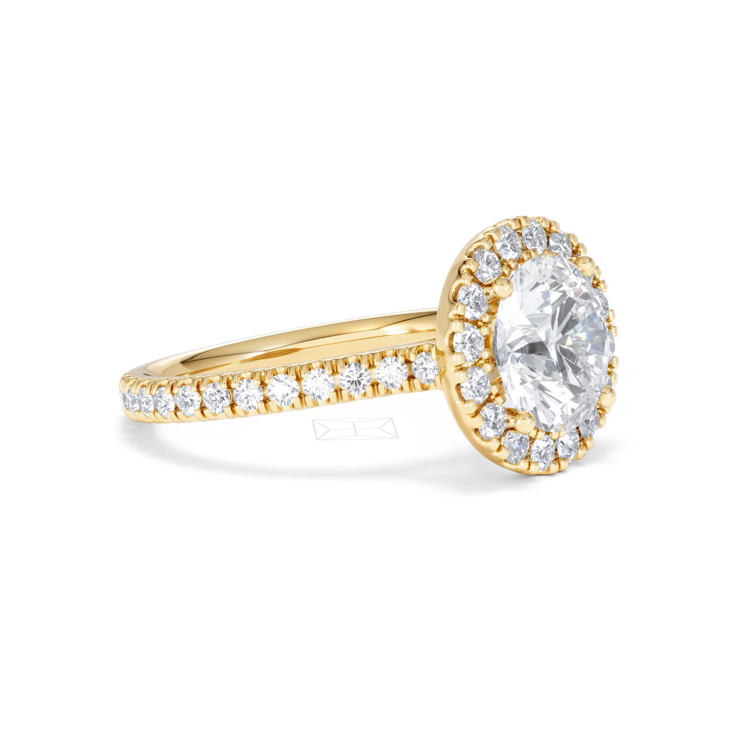 2.80ct Reina Lab Diamond Halo Engagement Ring in 18K Gold F/VS1 - Image 22