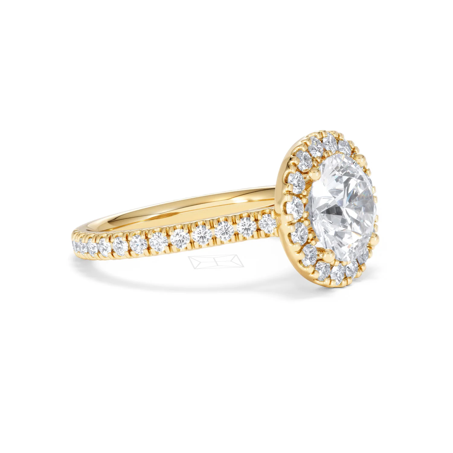 2.80ct Reina Lab Diamond Halo Engagement Ring in 18K Gold F/VS1 - Image 23