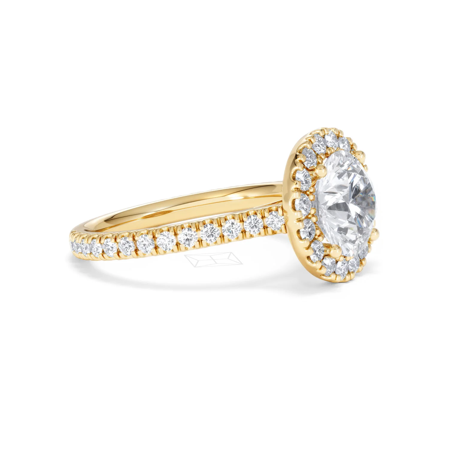 2.80ct Reina Lab Diamond Halo Engagement Ring in 18K Gold F/VS1 - Image 24