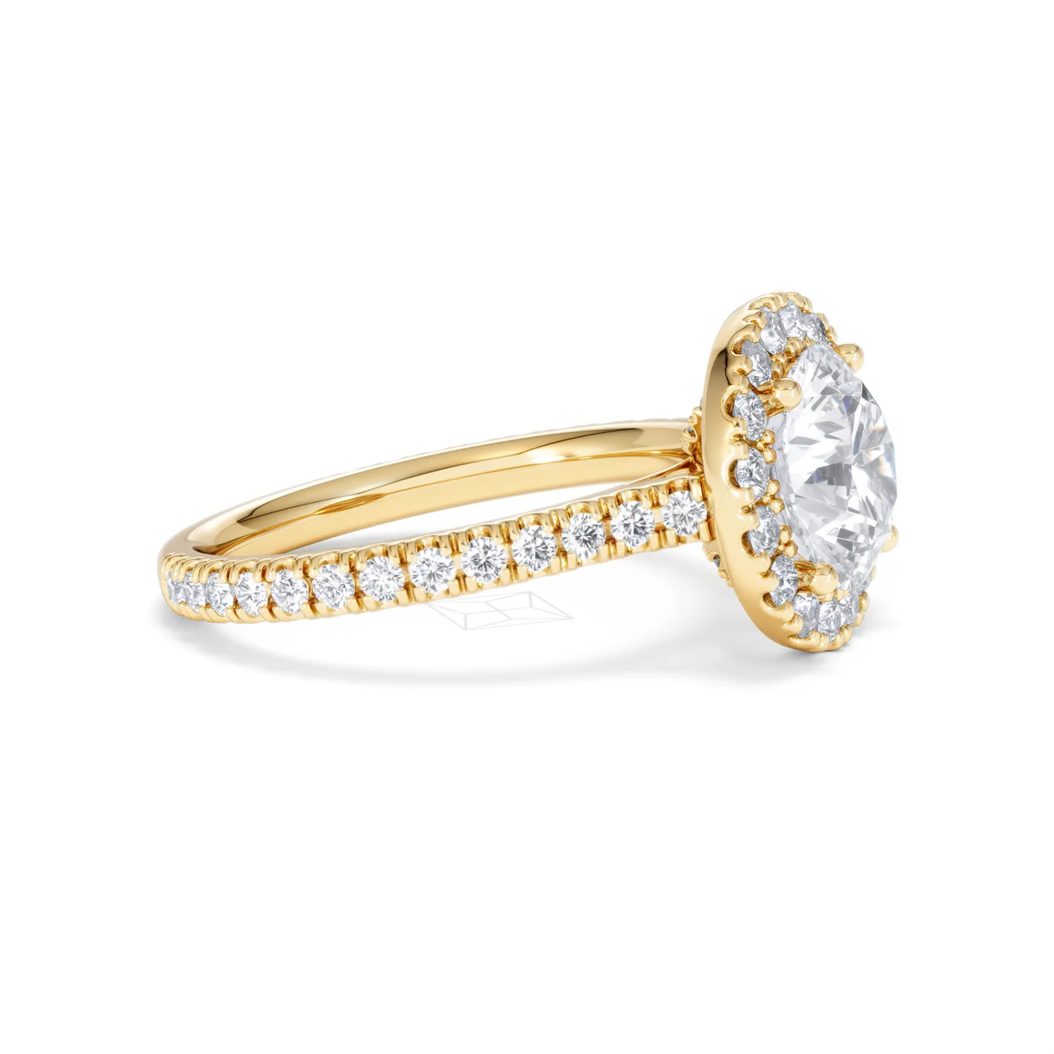 2.80ct Reina Lab Diamond Halo Engagement Ring in 18K Gold F/VS1 - Image 26