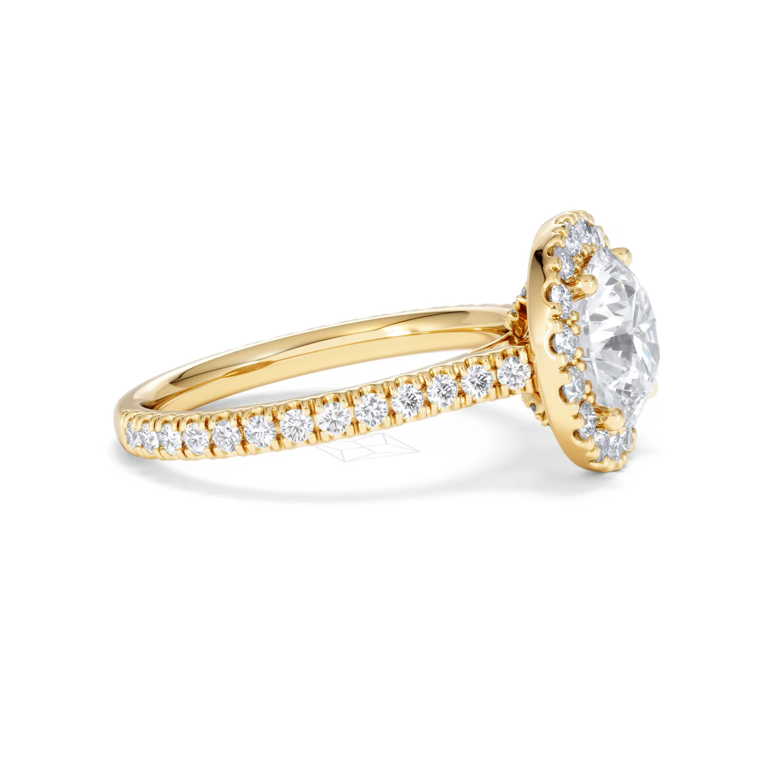 2.80ct Reina Lab Diamond Halo Engagement Ring in 18K Gold F/VS1 - Image 27