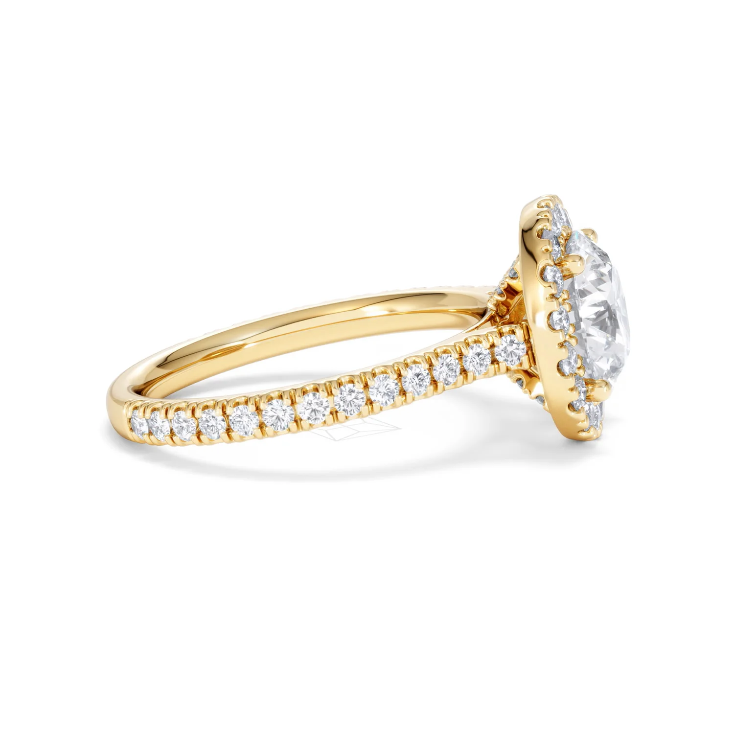 2.80ct Reina Lab Diamond Halo Engagement Ring in 18K Gold F/VS1 - Image 29