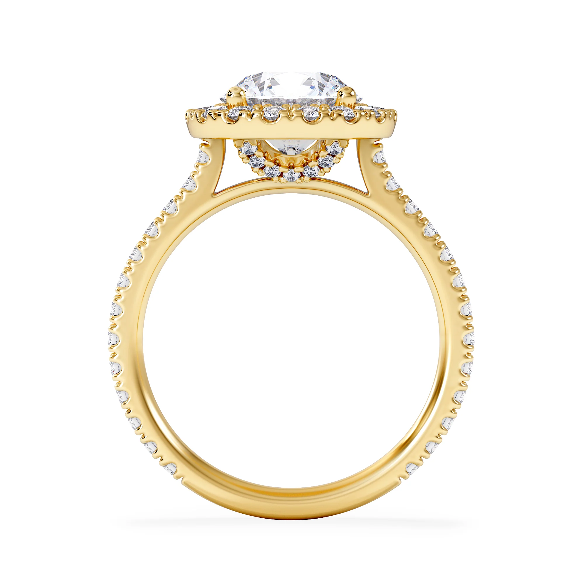 2.80ct Reina Lab Diamond Halo Engagement Ring in 18K Gold F/VS1 - Image 3