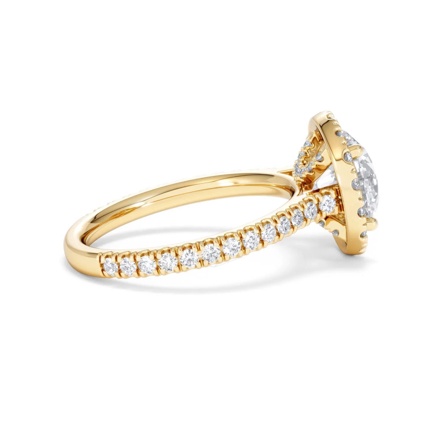 2.80ct Reina Lab Diamond Halo Engagement Ring in 18K Gold F/VS1 - Image 33