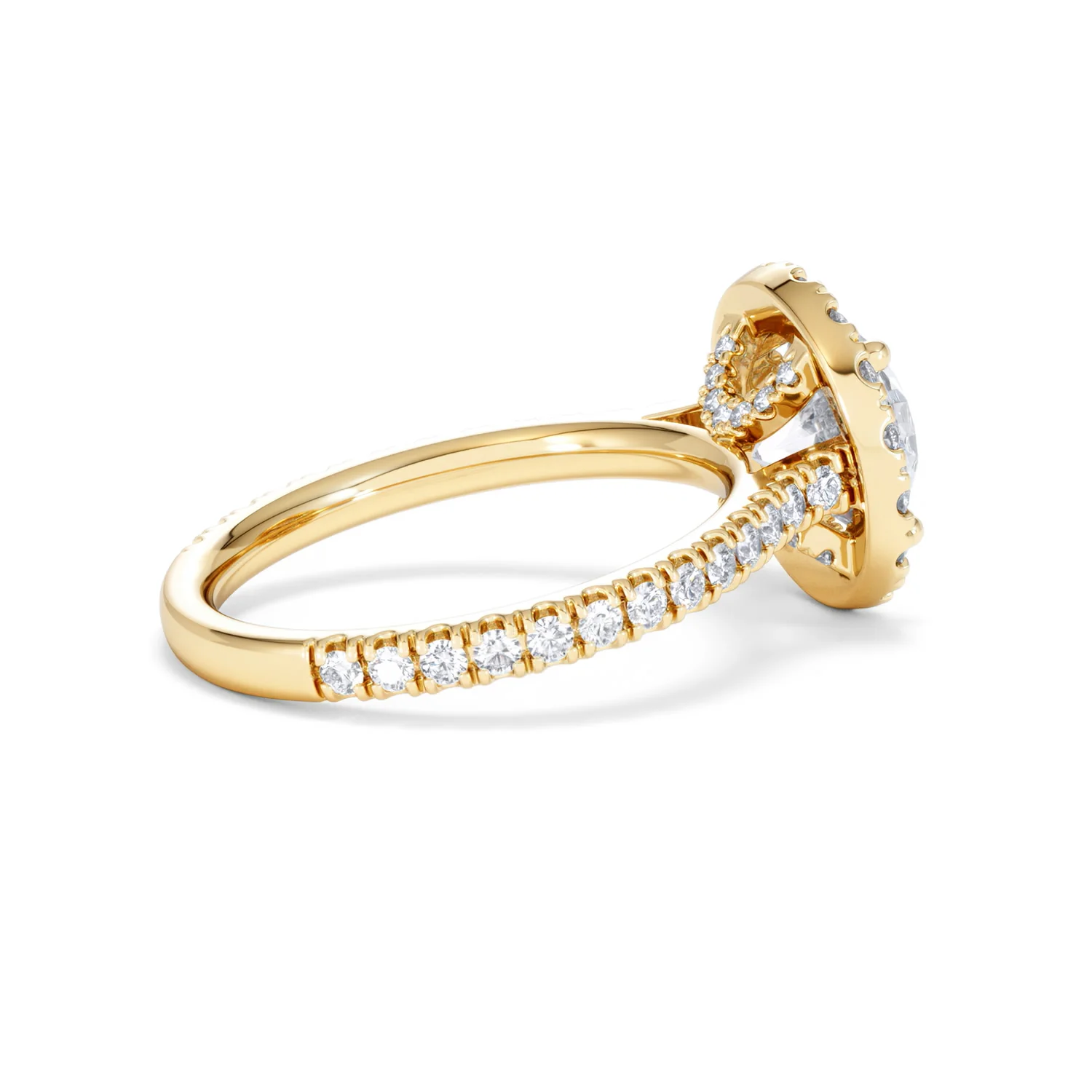 2.80ct Reina Lab Diamond Halo Engagement Ring in 18K Gold F/VS1 - Image 36