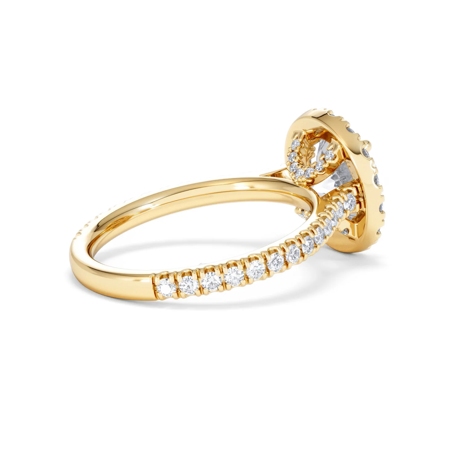 2.80ct Reina Lab Diamond Halo Engagement Ring in 18K Gold F/VS1 - Image 38