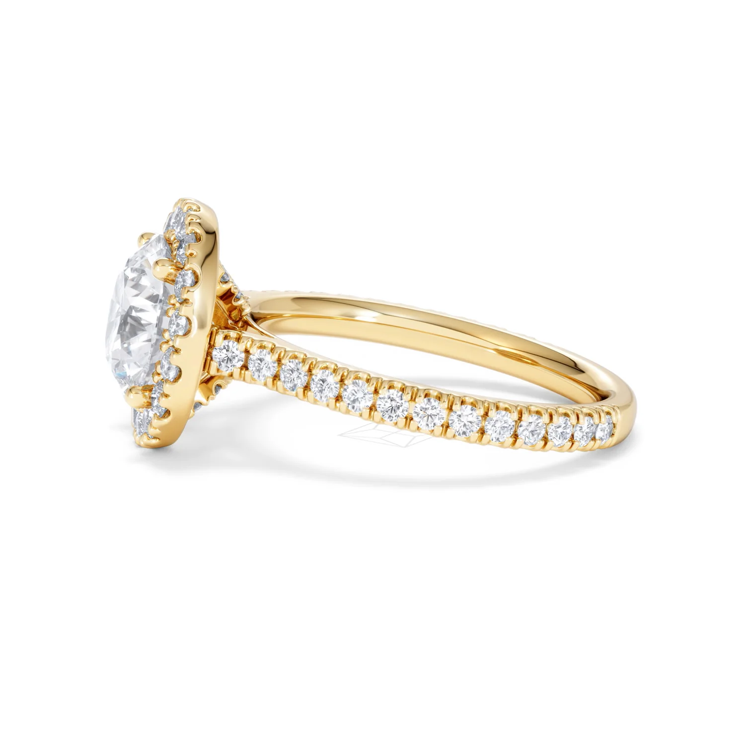 2.80ct Reina Lab Diamond Halo Engagement Ring in 18K Gold F/VS1 - Image 73
