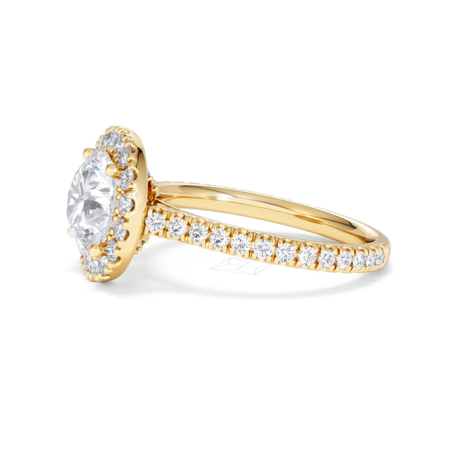 2.80ct Reina Lab Diamond Halo Engagement Ring in 18K Gold F/VS1 - Image 75
