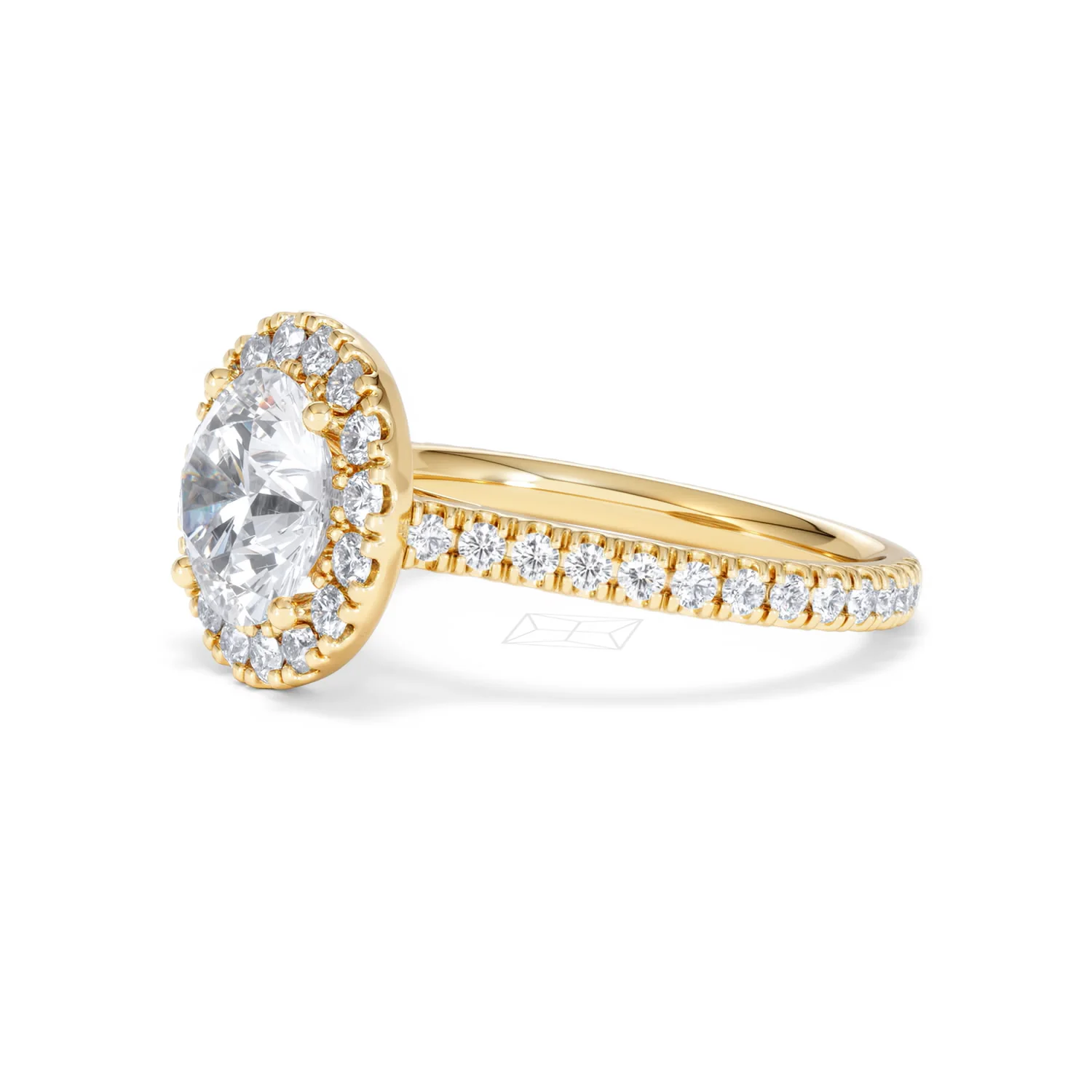 2.80ct Reina Lab Diamond Halo Engagement Ring in 18K Gold F/VS1 - Image 78