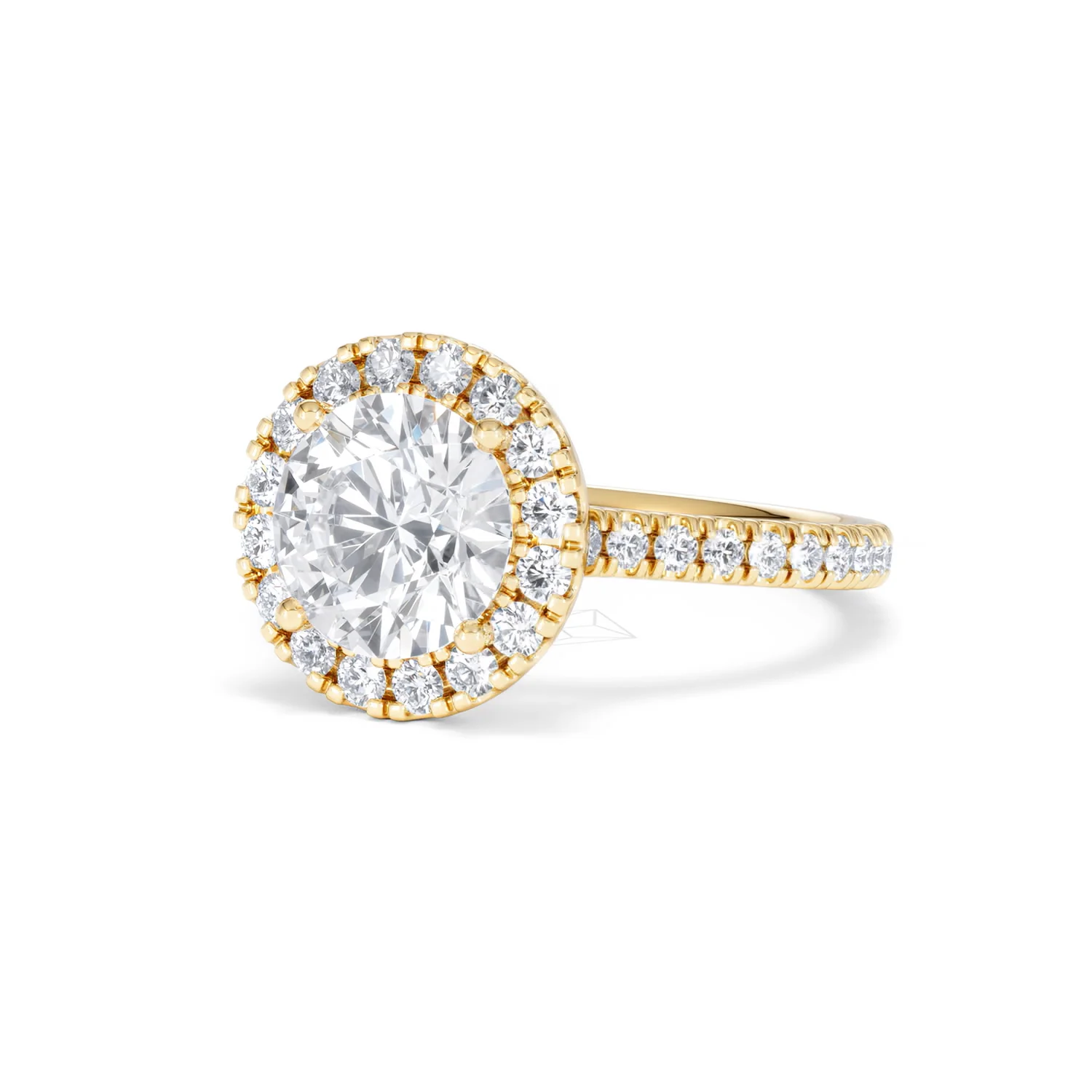 2.80ct Reina Lab Diamond Halo Engagement Ring in 18K Gold F/VS1 - Image 85