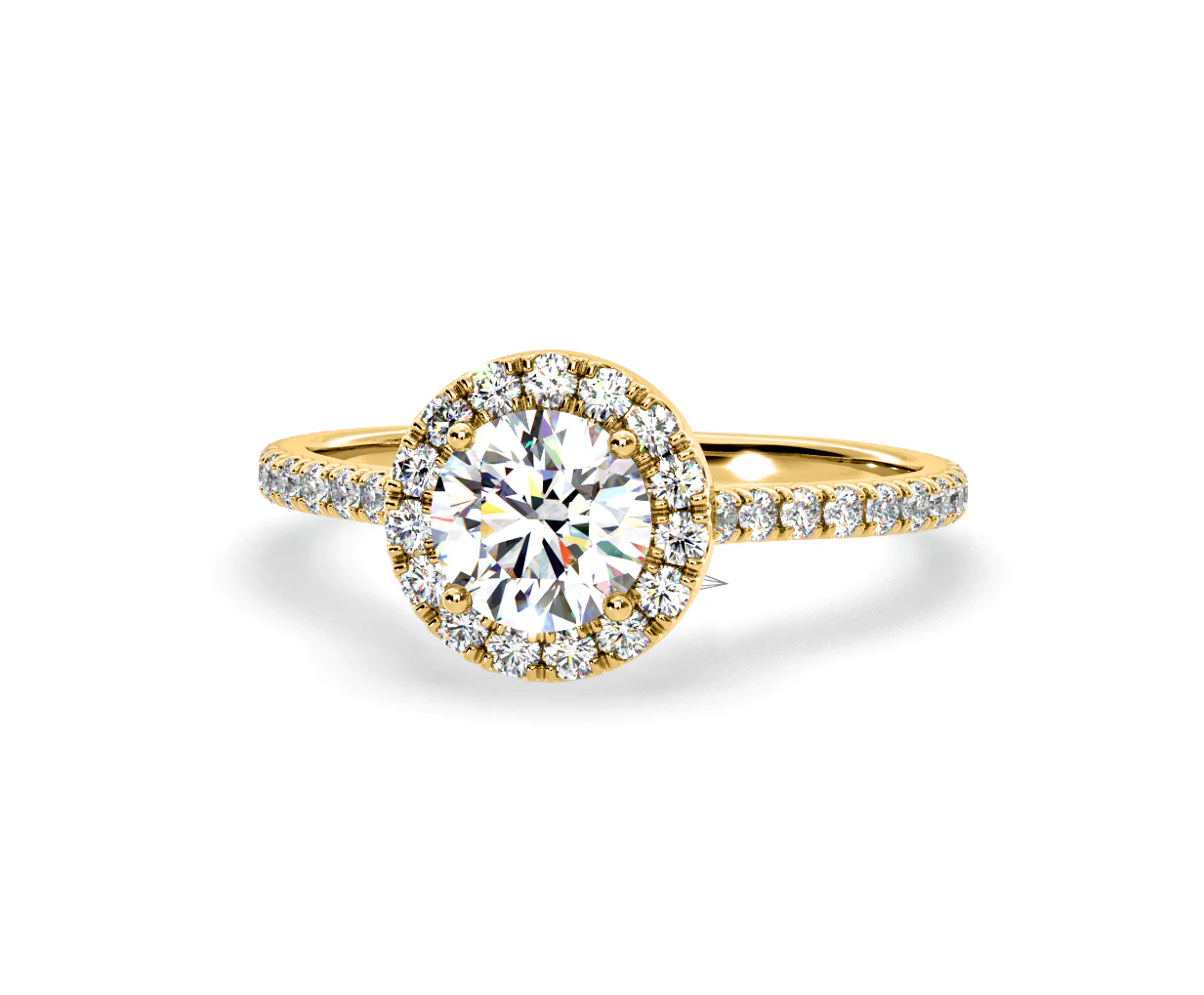 2.80ct Reina Lab Diamond Halo Engagement Ring in 18K Gold F/VS1 - Image 9