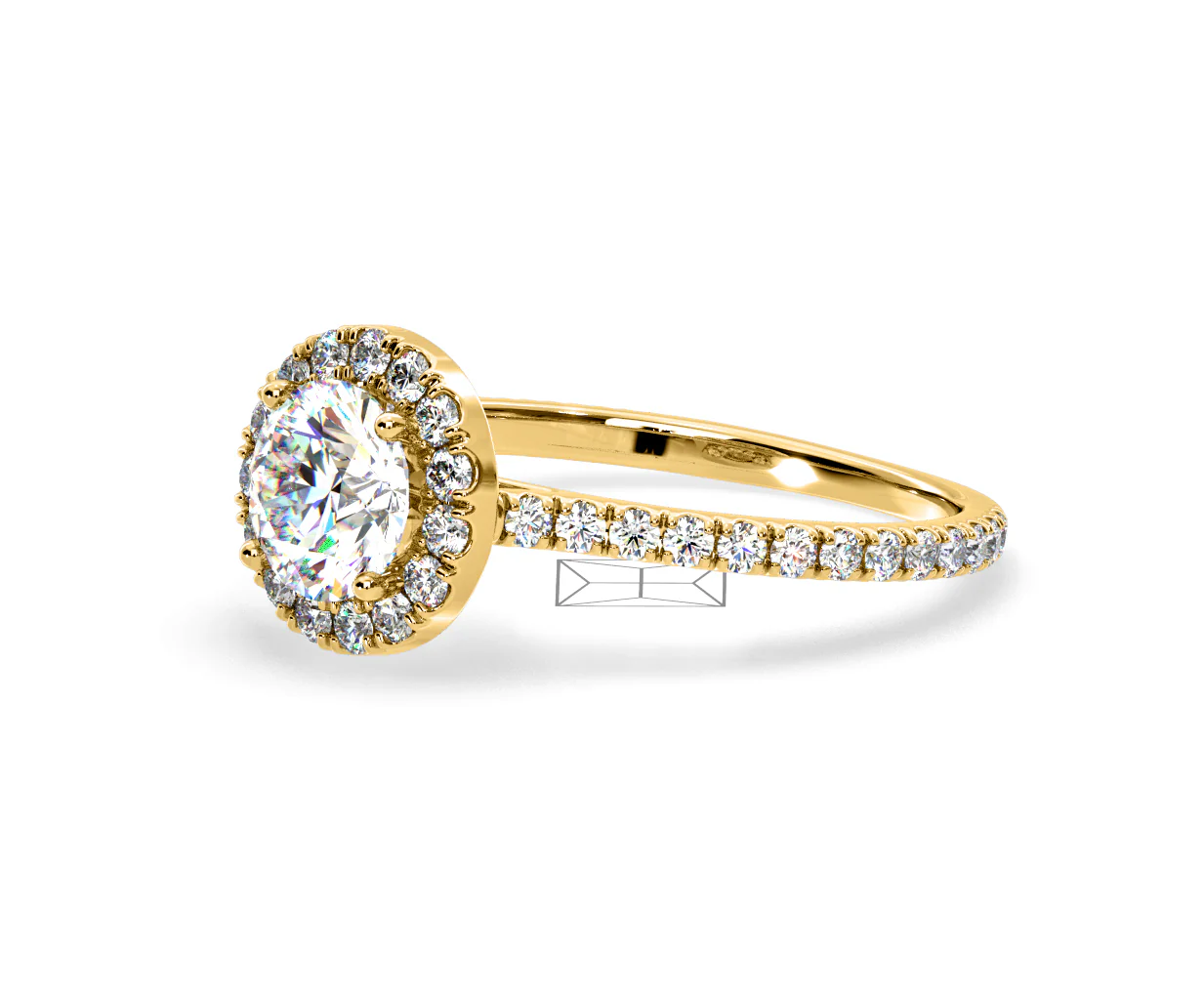 2.80ct Reina Lab Diamond Halo Engagement Ring in 18K Gold F/VS1 - Image 97