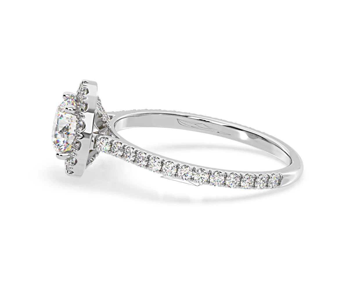 2.80ct Reina Lab Diamond Halo Engagement Ring in 18K White Gold F/VS1 - Image 106