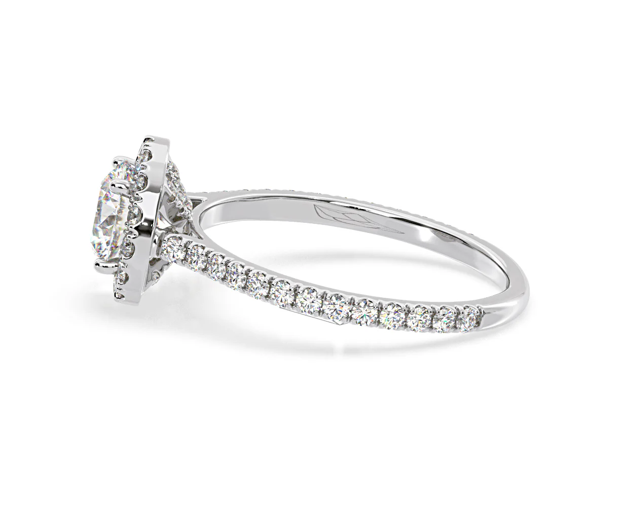2.80ct Reina Lab Diamond Halo Engagement Ring in 18K White Gold F/VS1 - Image 107