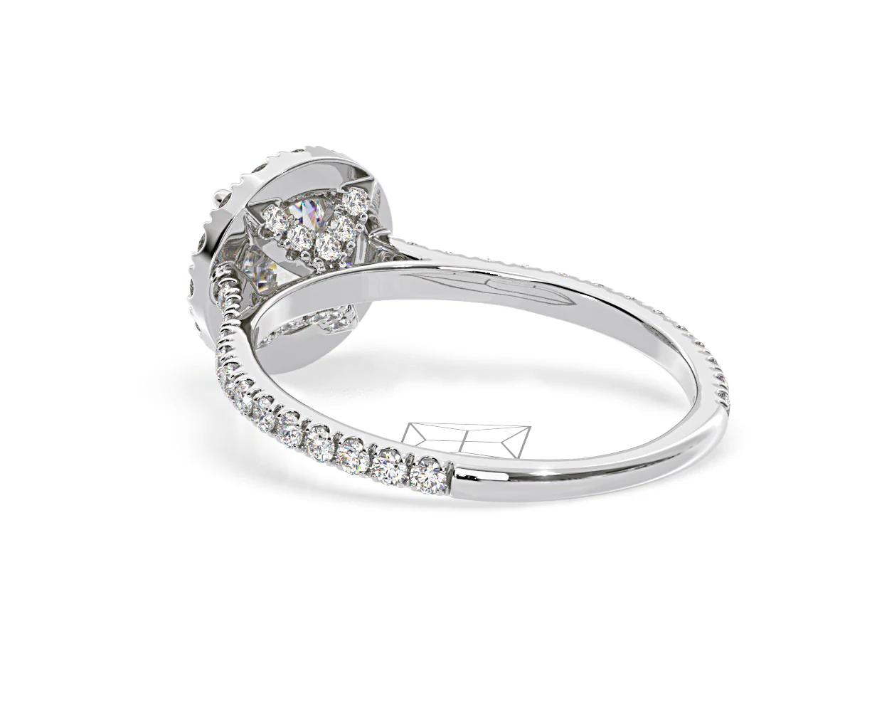 2.80ct Reina Lab Diamond Halo Engagement Ring in 18K White Gold F/VS1 - Image 118