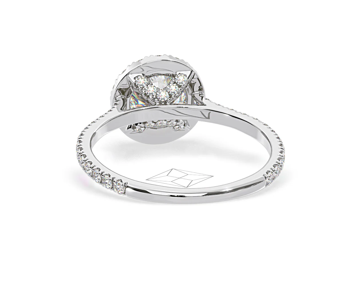2.80ct Reina Lab Diamond Halo Engagement Ring in 18K White Gold F/VS1 - Image 124
