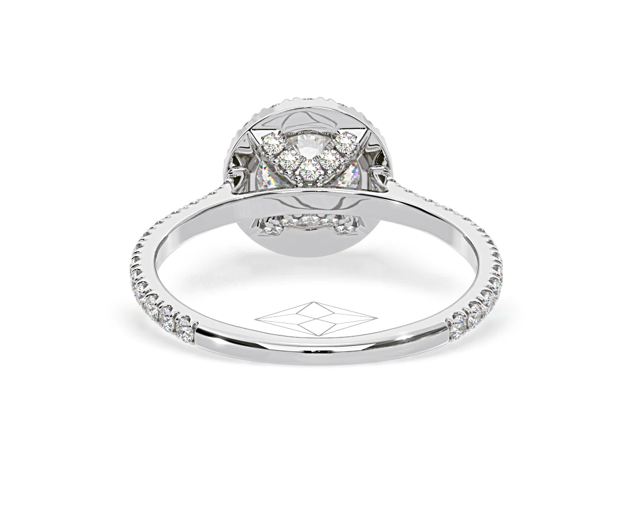 2.80ct Reina Lab Diamond Halo Engagement Ring in 18K White Gold F/VS1 - Image 126