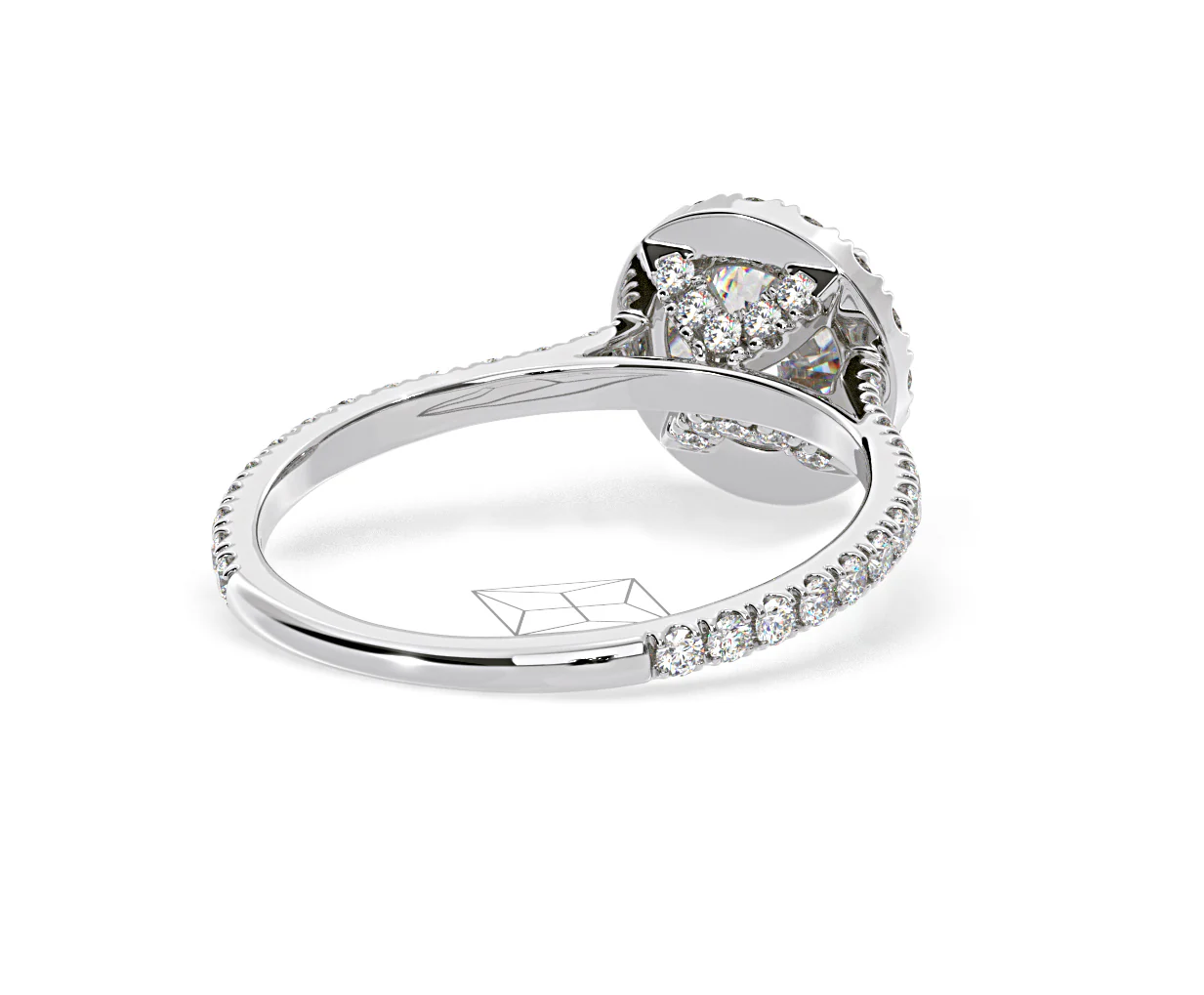 2.80ct Reina Lab Diamond Halo Engagement Ring in 18K White Gold F/VS1 - Image 133