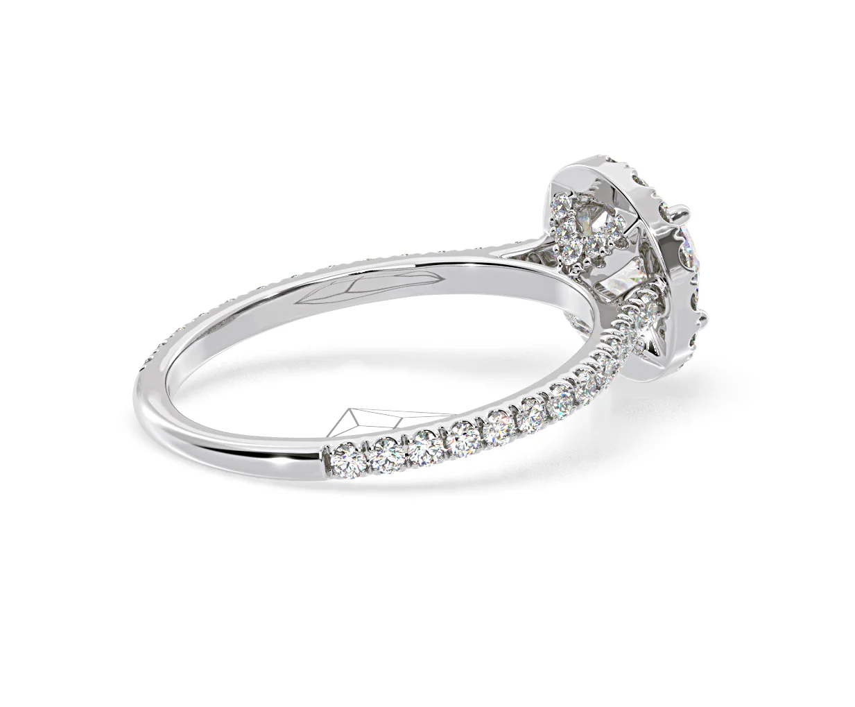 2.80ct Reina Lab Diamond Halo Engagement Ring in 18K White Gold F/VS1 - Image 139