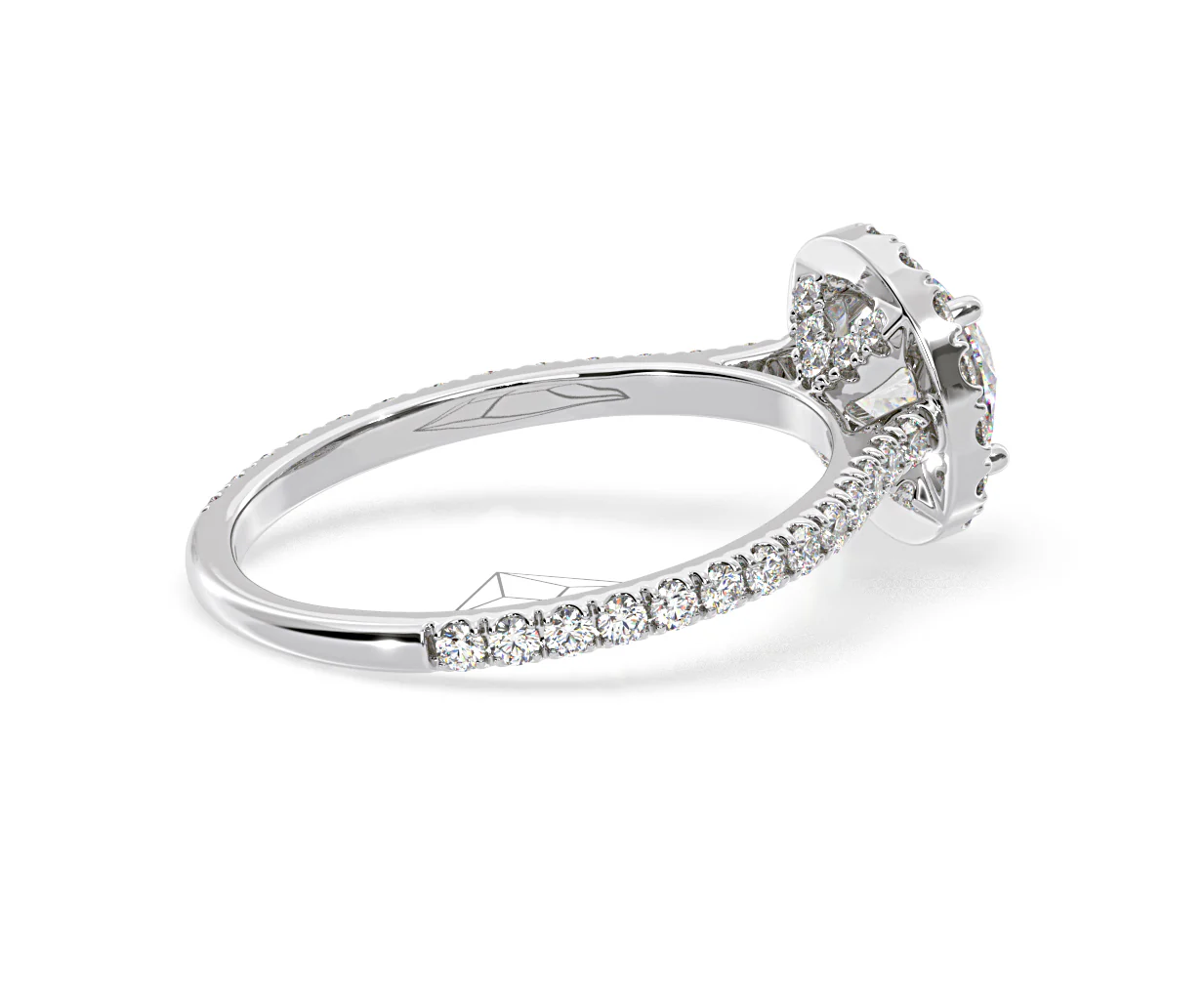 2.80ct Reina Lab Diamond Halo Engagement Ring in 18K White Gold F/VS1 - Image 140