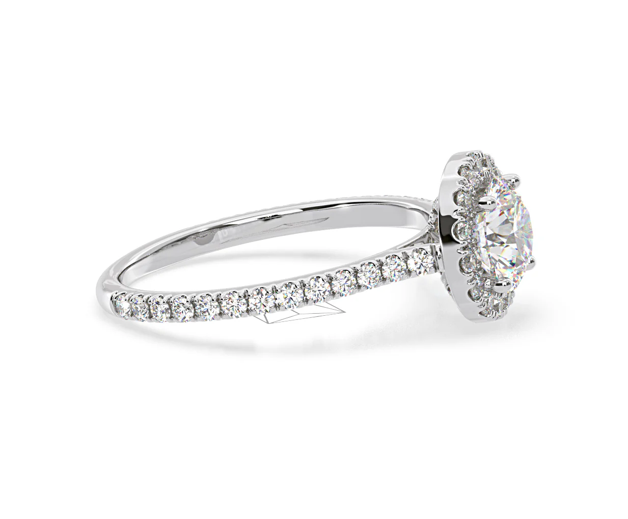2.80ct Reina Lab Diamond Halo Engagement Ring in 18K White Gold F/VS1 - Image 150